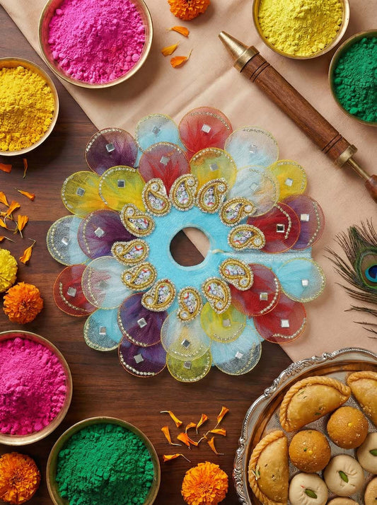 multicolor blue heavy holi braj Diwali Janmashtami dress ladoo dresses laddu gopal dress thakurji kanha ji bal om poshak mathura online best mandir wholesaler manufacturer