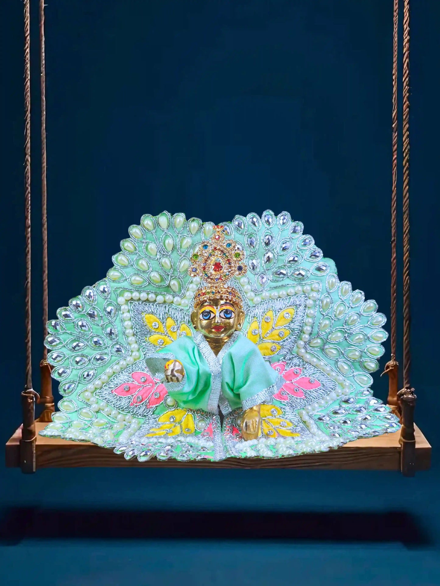 pearl green laddu gopal kanha thakur ji Poshak