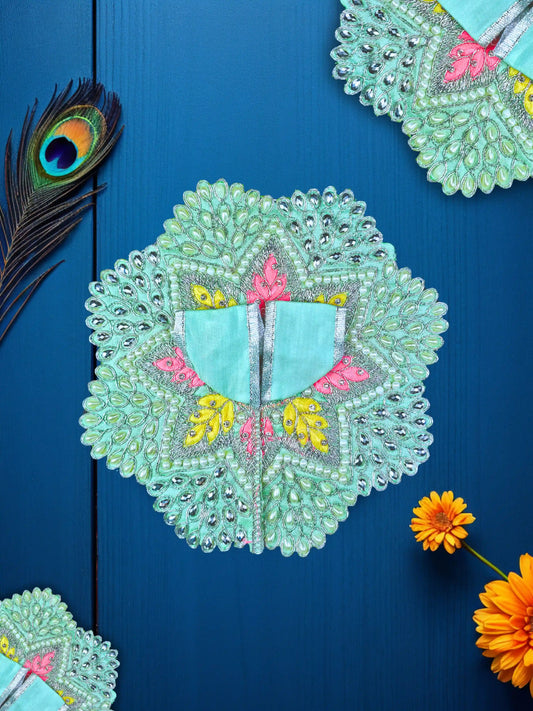 pearl green laddu gopal kanha thakur ji Poshak