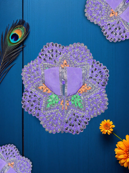 pearl purple laddu gopal kanha thakur ji Poshak