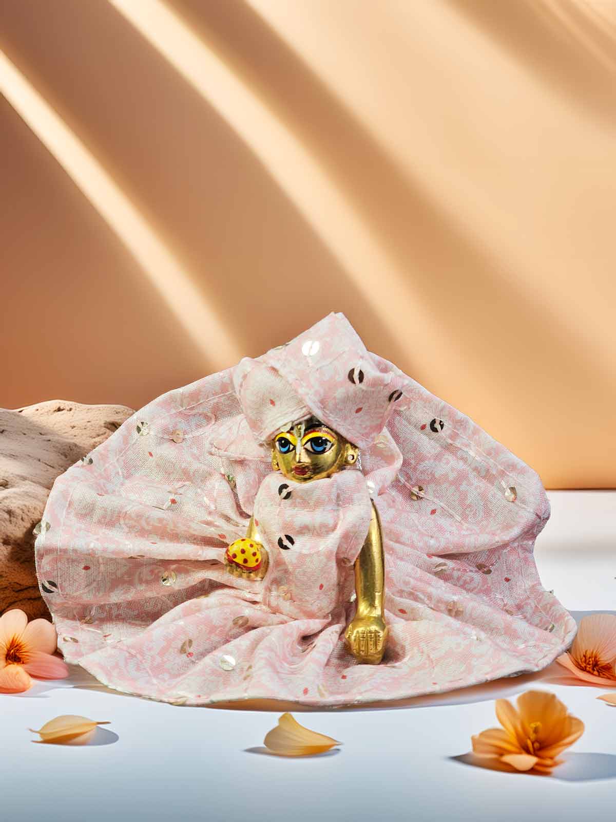 pink chandani poshak dress laddu gopal thakurji kanha ji bal om poshak mathura online best