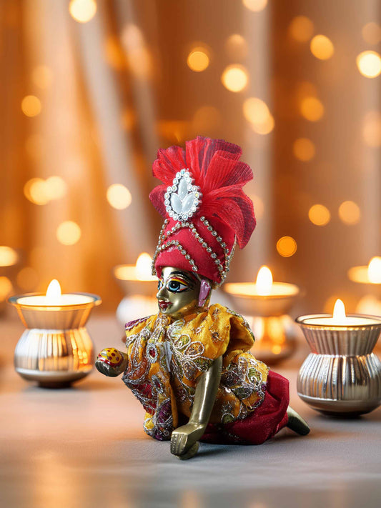 pitambar dresses laddu gopal dress thakurji kanha ji bal om poshak mathura online best diwali pooja