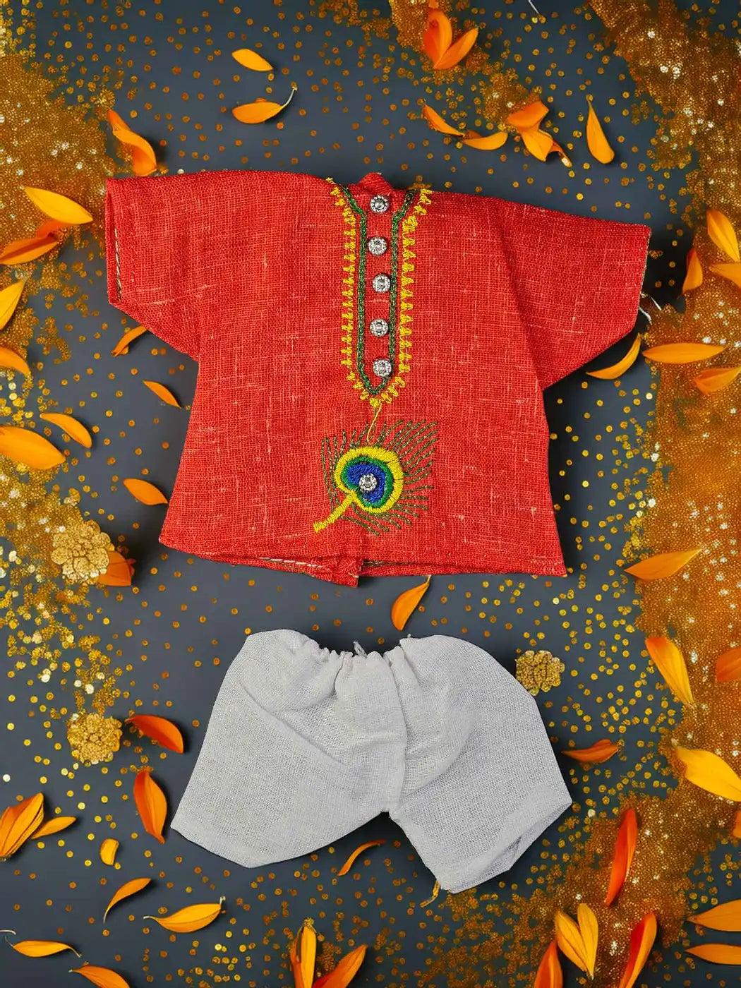 pushp combo poshak dress laddu gopal thakurji kanha ji bal om poshak mathura online