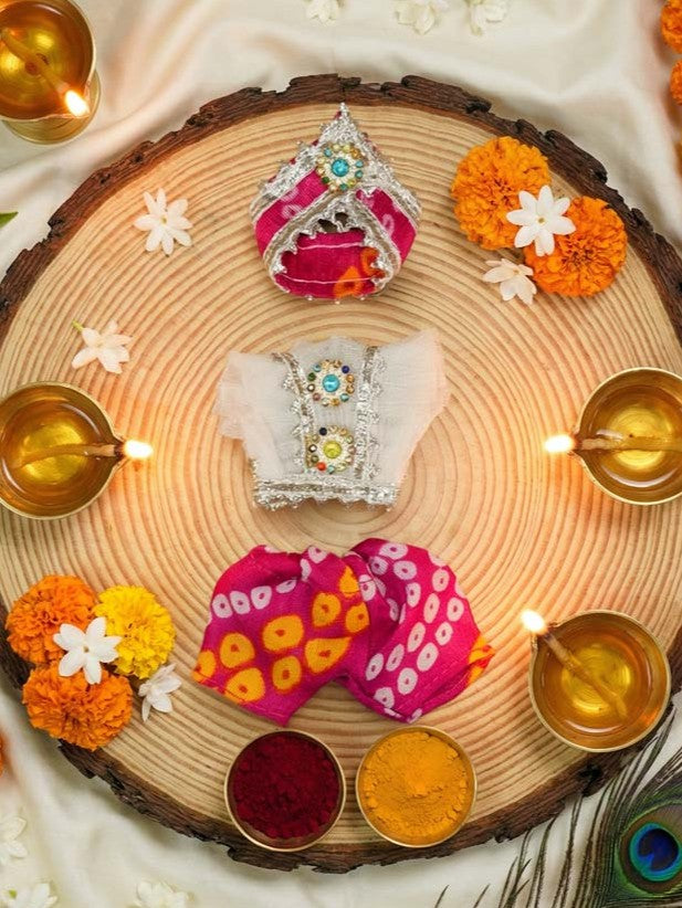 radiance braj holi dhoti kurta Diwali Janmashtami dress ladoo dresses laddu gopal dress thakurji kanha ji bal om poshak mathura online best mandir wholesaler manufacturer