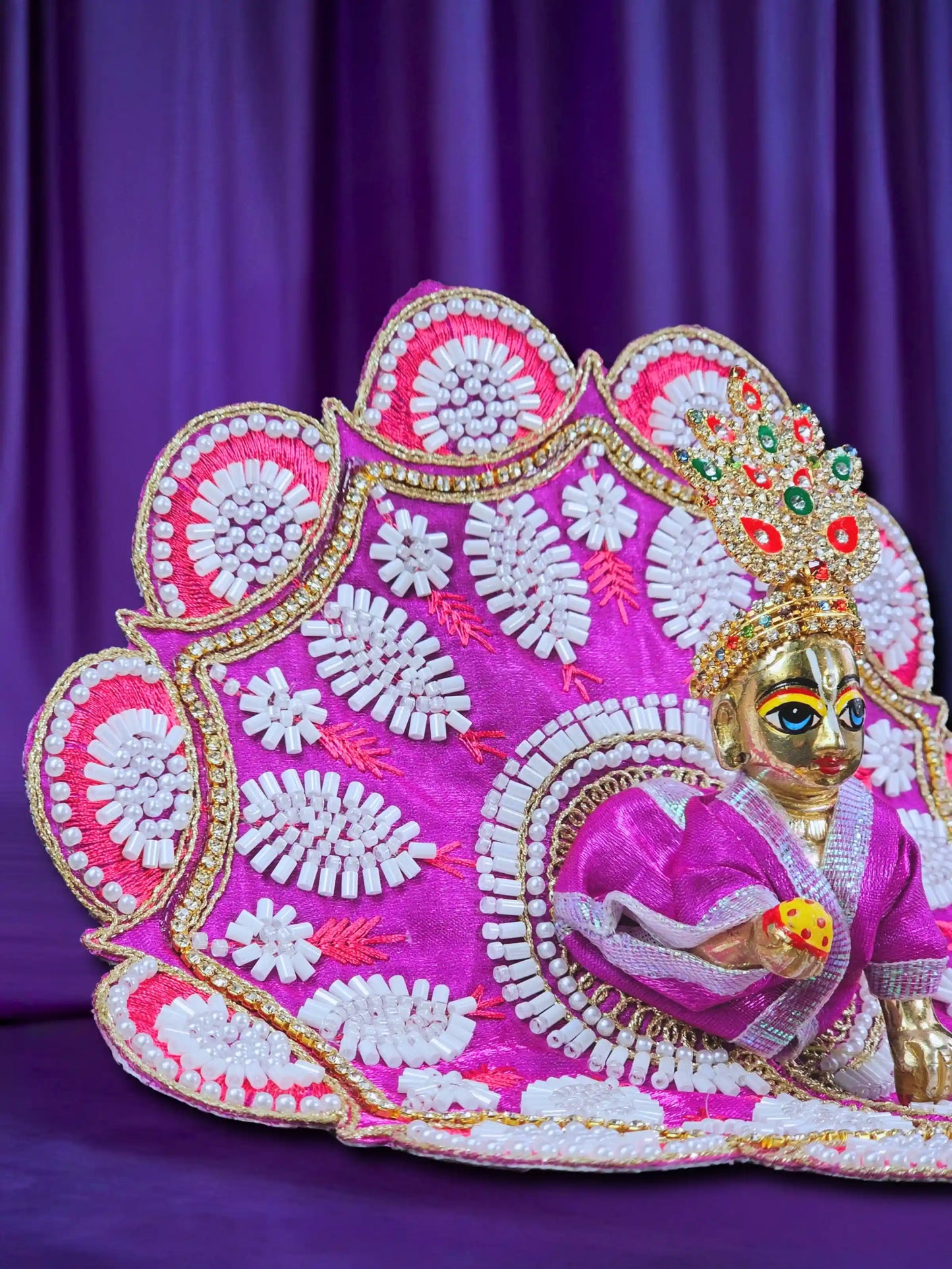 rajvanshi aura lavender laddu bal gopal kanha thakur ji dress poshak