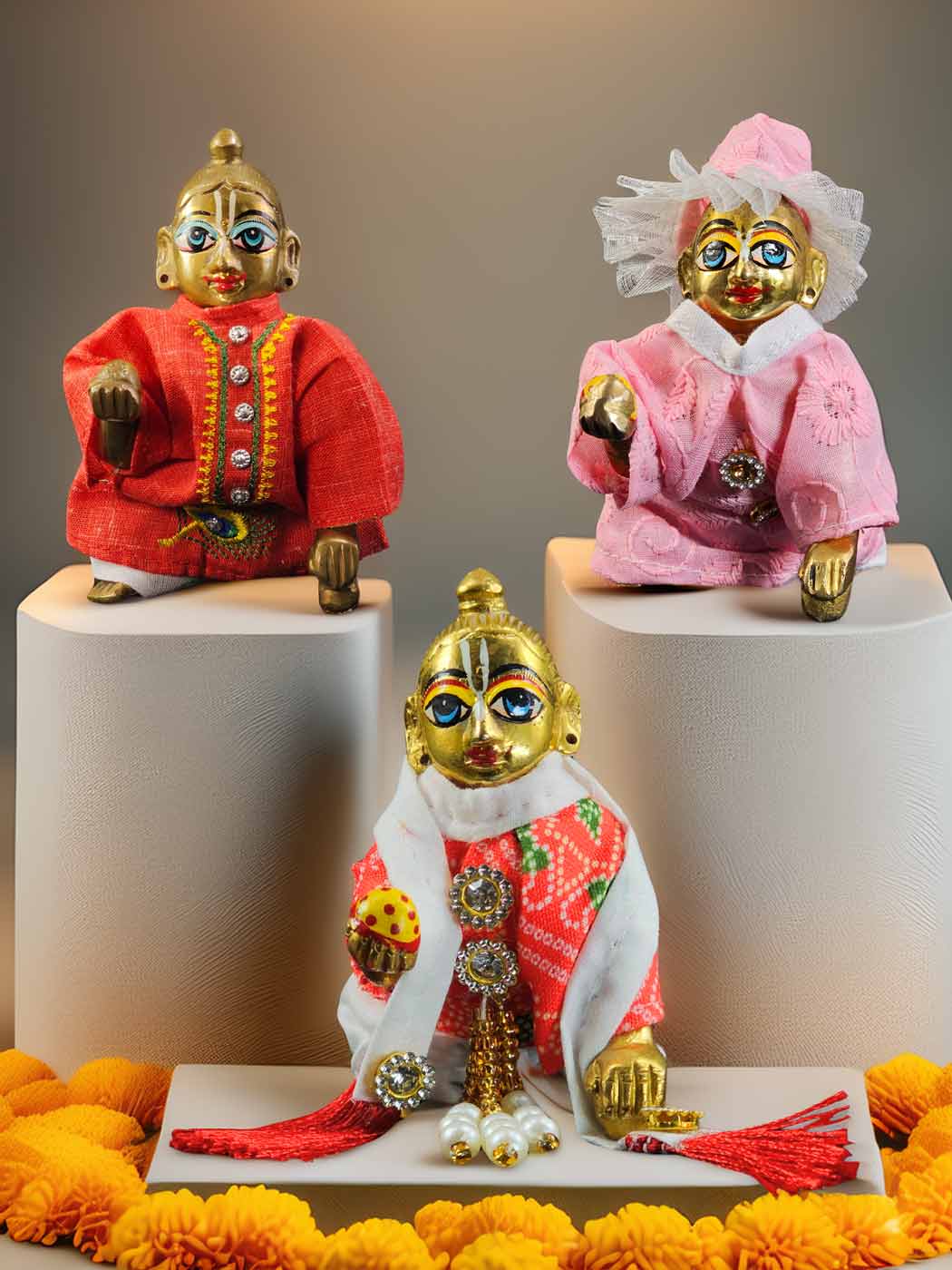 red kurta pajama poshak dress laddu gopal thakurji kanha ji bal om poshak mathura online best