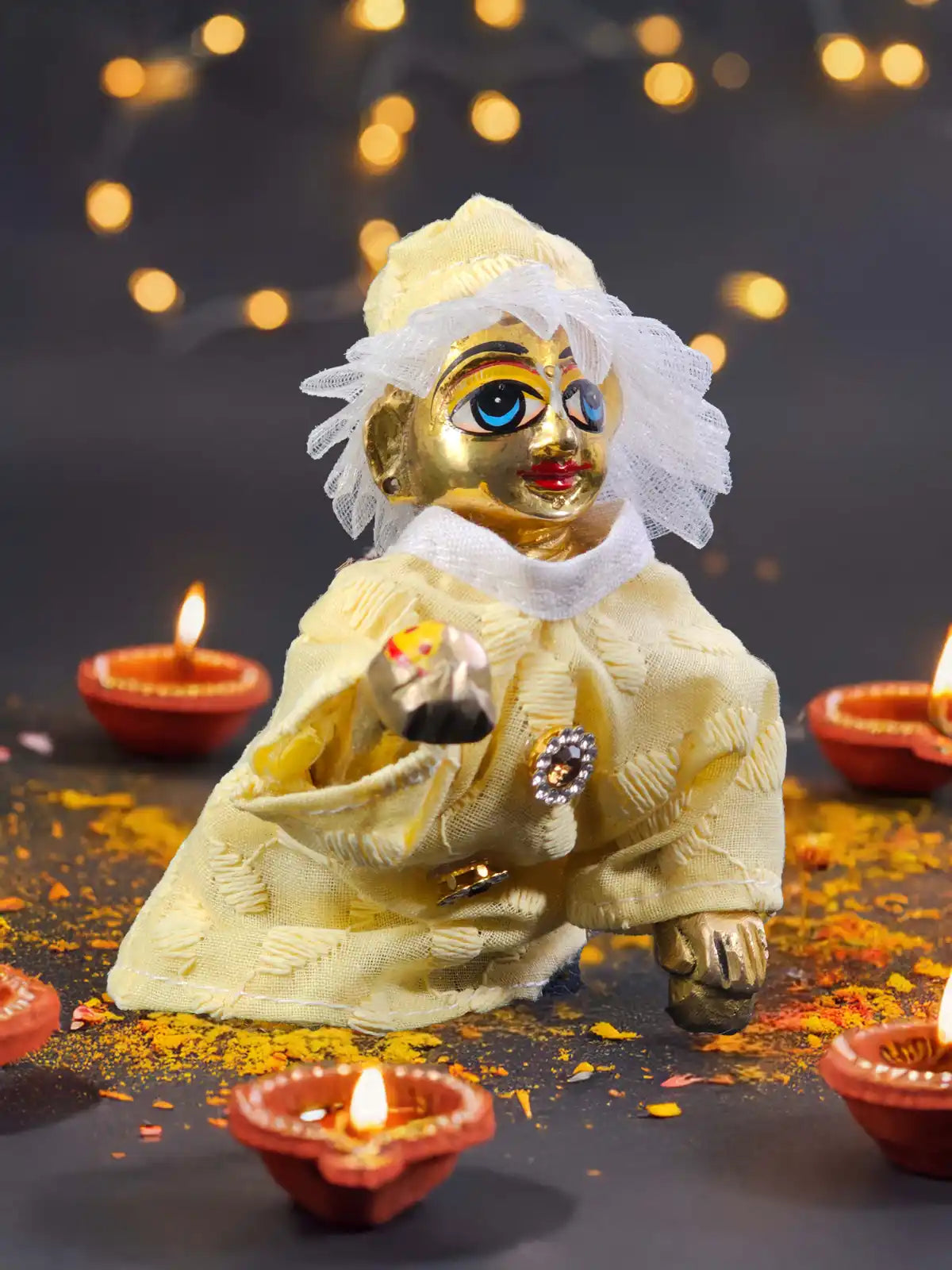 roshan yellow kurta pajama poshak dress laddu gopal thakurji kanha ji bal om poshak mathura online best