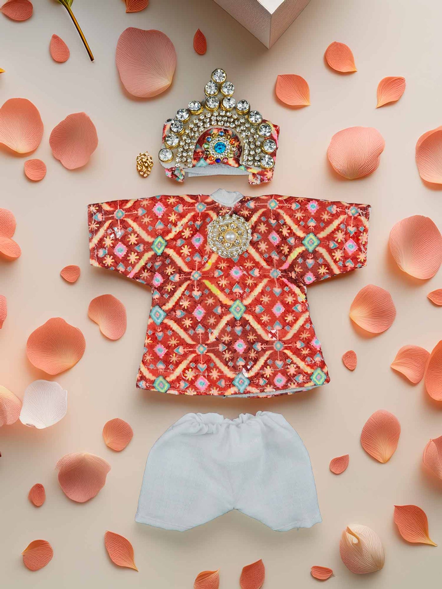 shree radha kurta pajama poshak dress laddu gopal thakurji kanha ji bal om poshak mathura online best Janmashtami