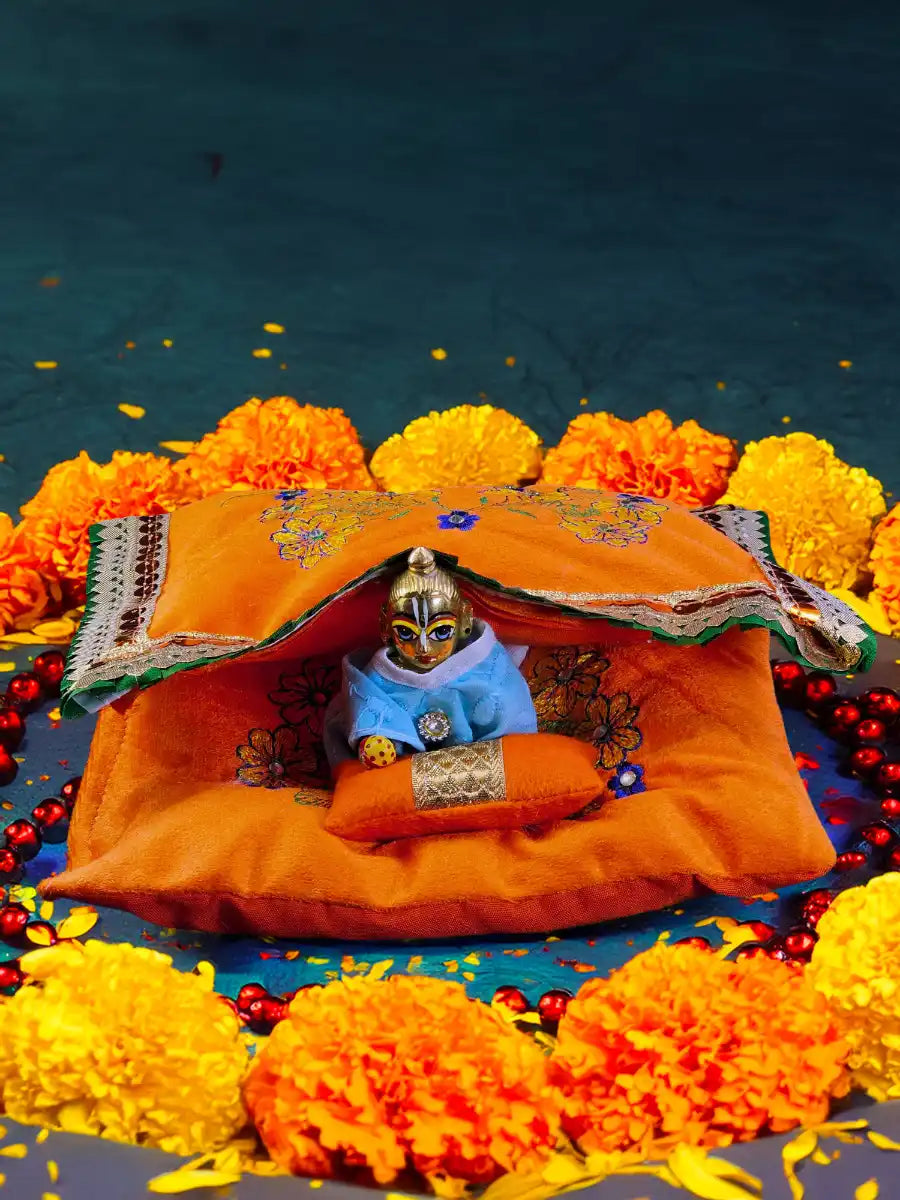 sukh o gadda bed bistar set razai for laddu gopal thakurji kanha ji bal om poshak mathura online best