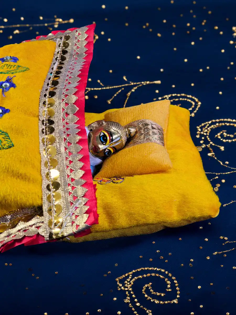 sukh y gadda bed bistar set razai for laddu gopal thakurji kanha ji bal om poshak mathura online best