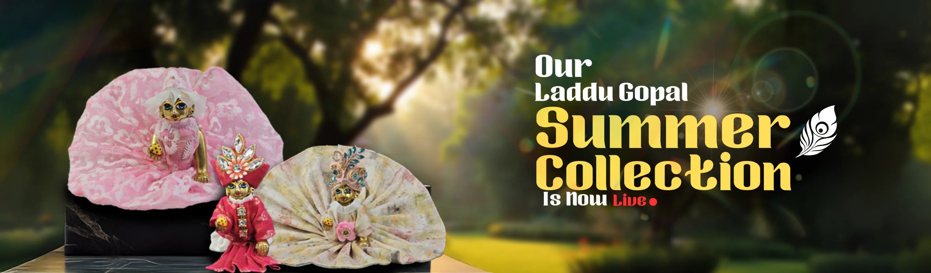 summer laddu gopal thakurji bal kanha om poshak banner mathura online dress