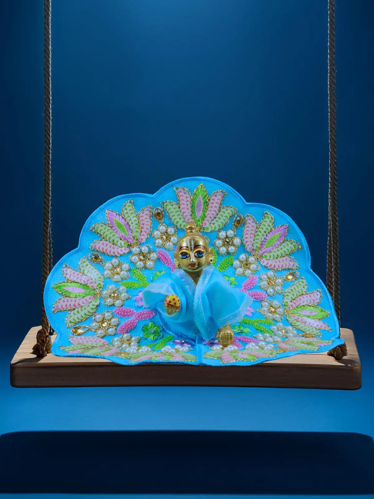 sunlit Blue dresses laddu gopal thakurji kanha ji bal om poshak mathura online best Janmashtami