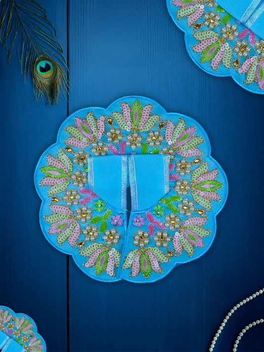 sunlit Blue dresses laddu gopal thakurji kanha ji bal om poshak mathura online best Janmashtami