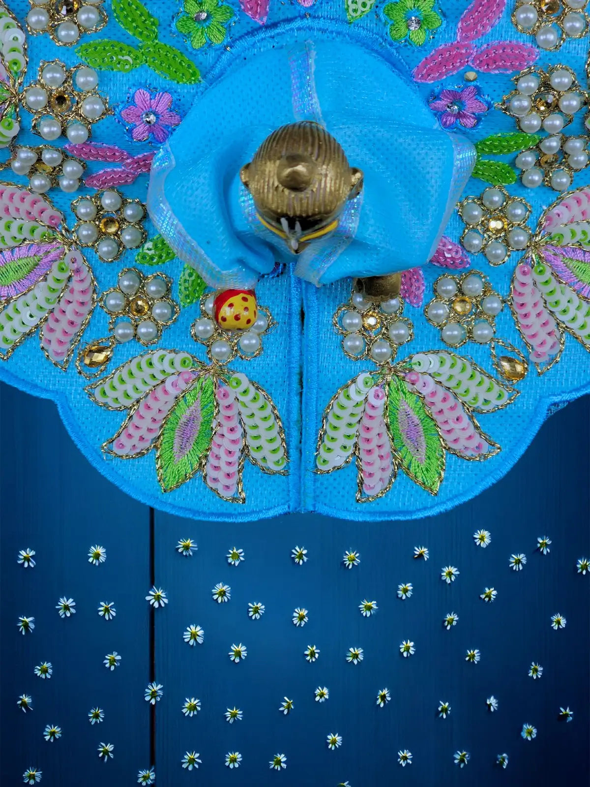 sunlit Blue dresses laddu gopal thakurji kanha ji bal om poshak mathura online best Janmashtami