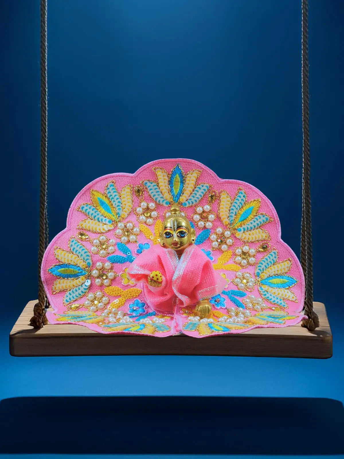 sunlit pink dresses laddu gopal thakurji kanha ji bal om poshak mathura online best Janmashtami