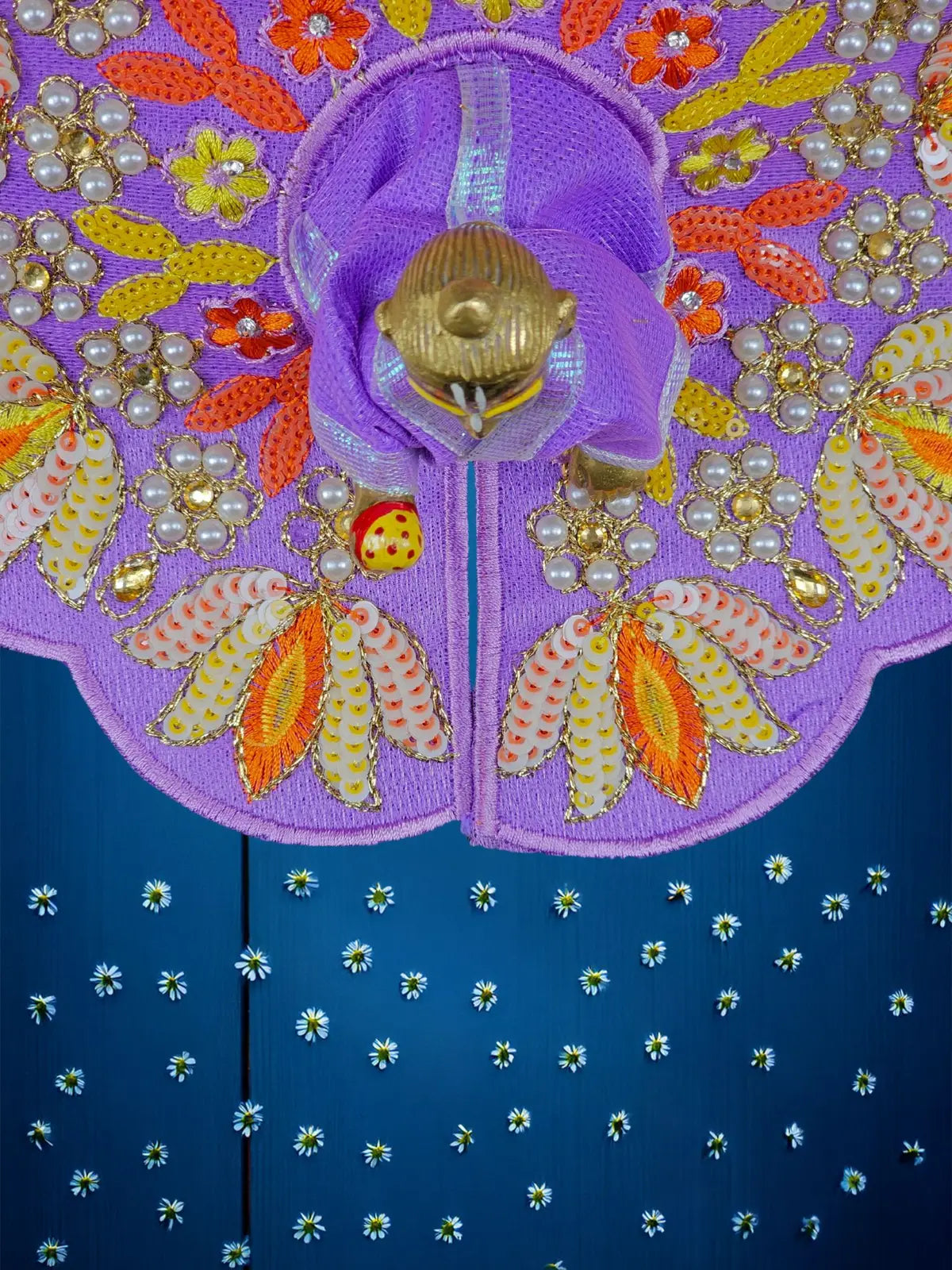 sunlit purple dresses laddu gopal thakurji kanha ji bal om poshak mathura online best Janmashtami