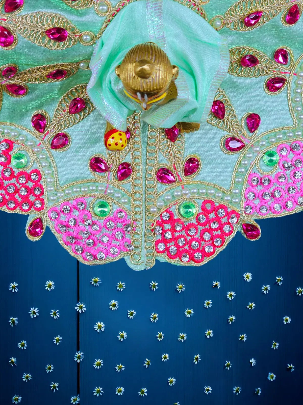 vaibhav green dresses laddu gopal thakurji kanha ji bal om poshak mathura online best Janmashtami
