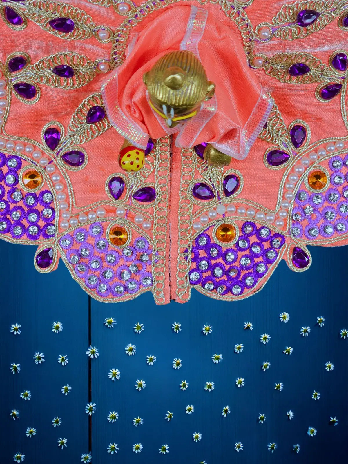 vaibhav peach dresses laddu gopal thakurji kanha ji bal om poshak mathura online best Janmashtami