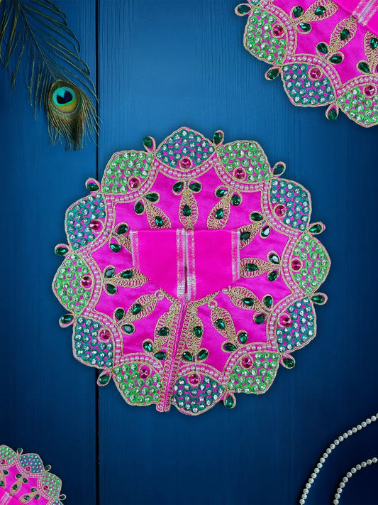 vaibhav pink dresses laddu gopal thakurji kanha ji bal om poshak mathura online best Janmashtami