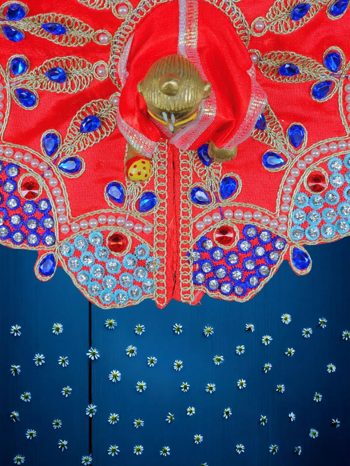 vaibhav red dresses laddu gopal thakurji kanha ji bal om poshak mathura online best Janmashtami