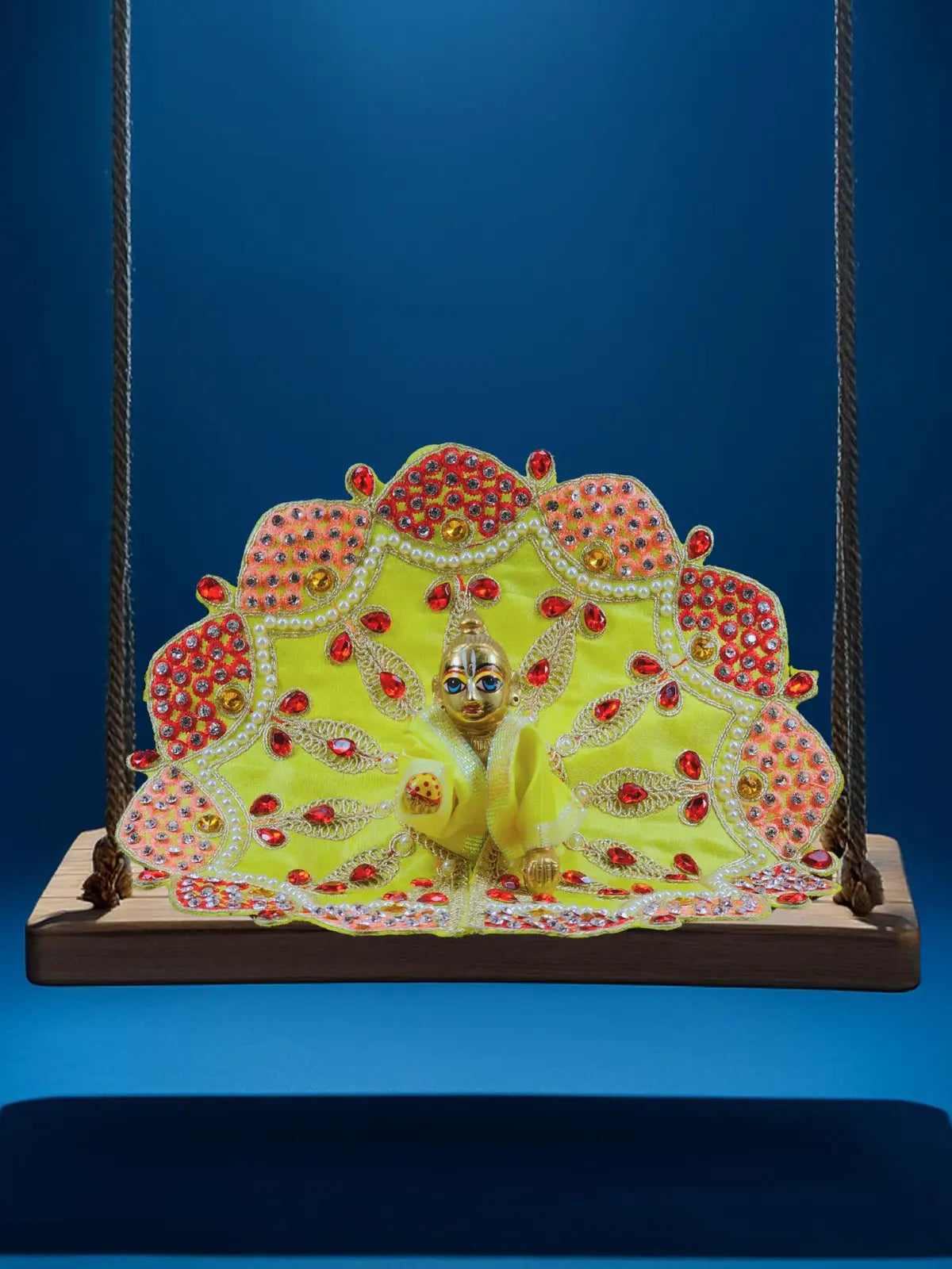 vaibhav yellow dresses laddu gopal thakurji kanha ji bal om poshak mathura online best Janmashtami