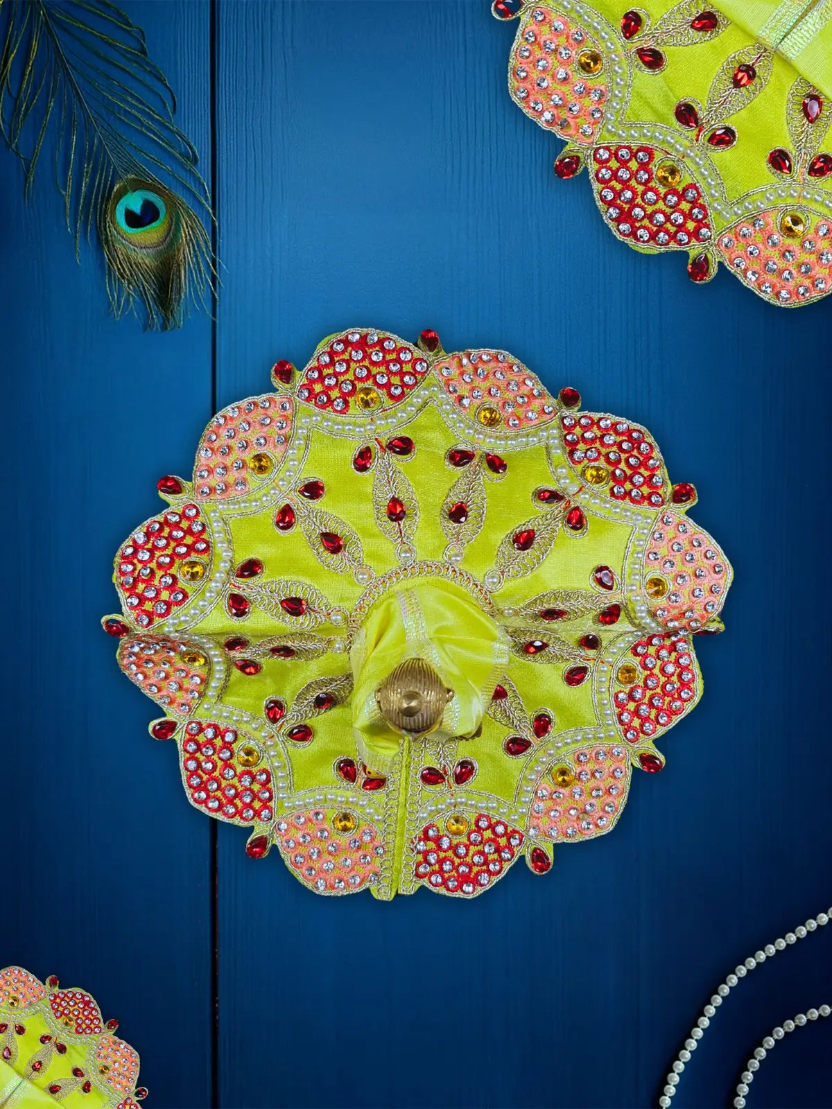 vaibhav yellow dresses laddu gopal thakurji kanha ji bal om poshak mathura online best Janmashtami