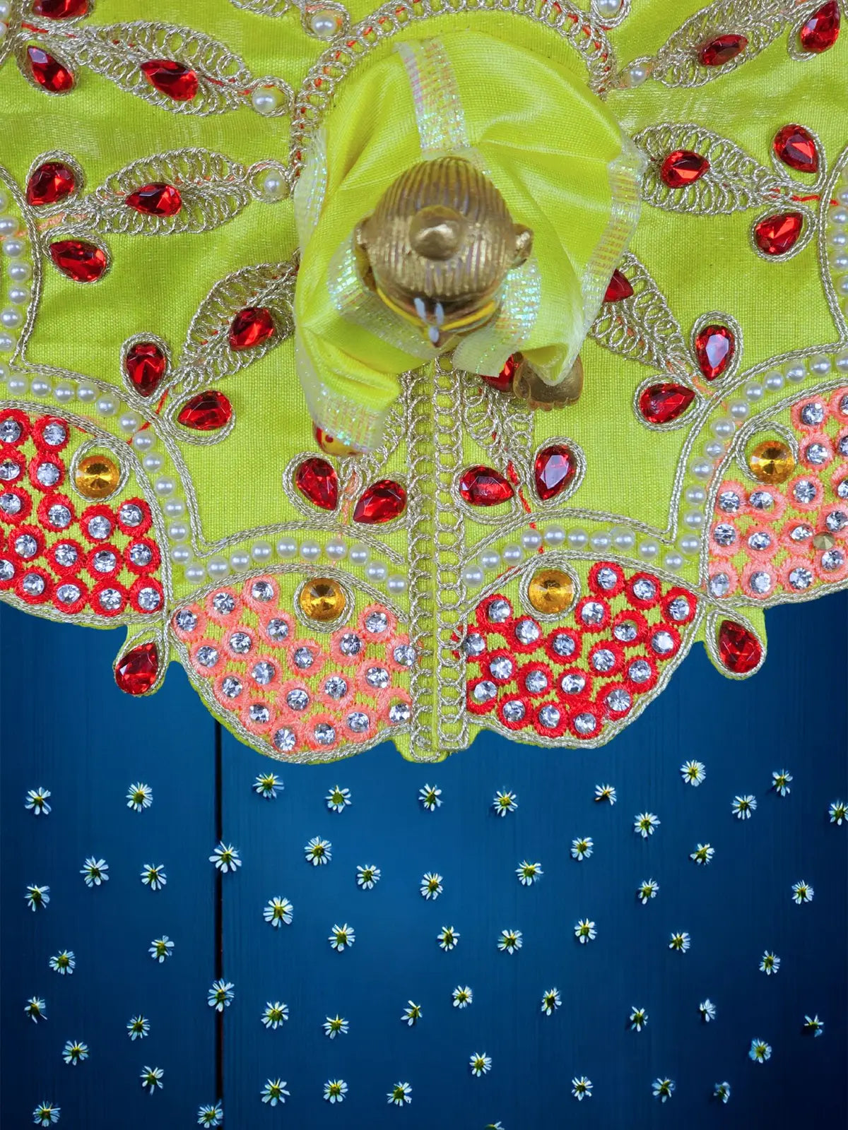 vaibhav yellow dresses laddu gopal thakurji kanha ji bal om poshak mathura online best Janmashtami