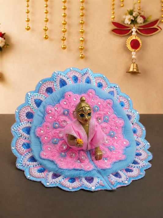 yugmika fancy pb Laddu Gopal Dresses Online in India Winter Dress for Poshak Thakurji Kanha Ji Accessories Dhoti Kurta Set Pajama Aasan Janmashtami Special Summer Shringar Fancy Jacket Premium Festival Bistar Combo om poshak kanha thakurji bal lala lalla ladoo