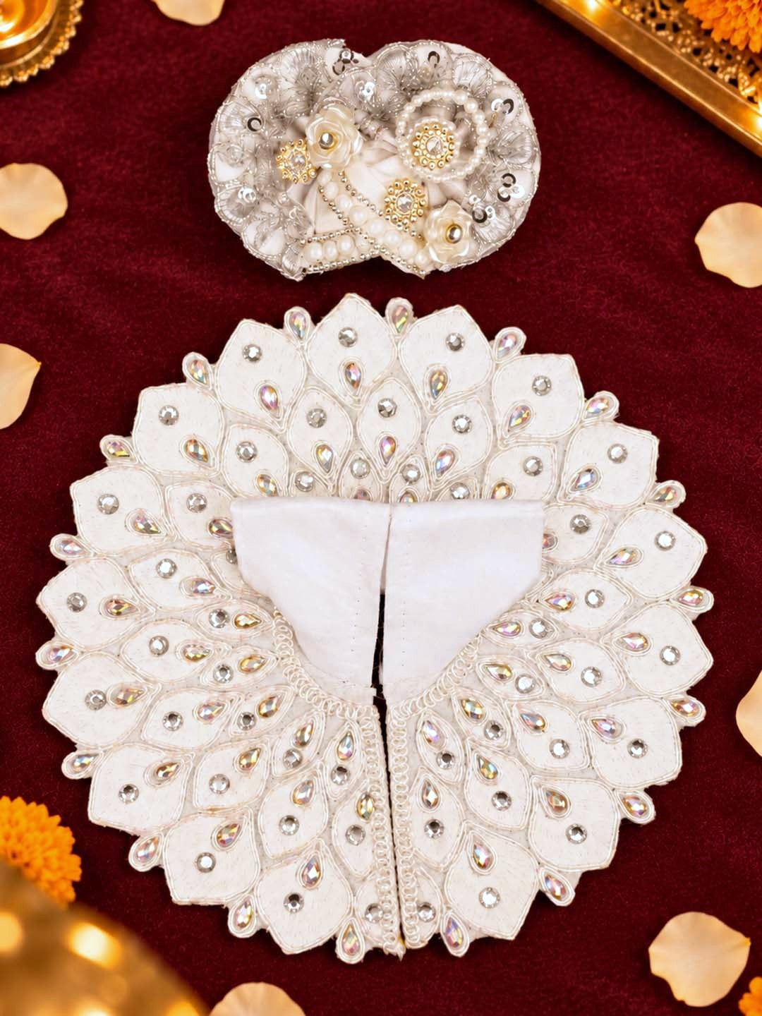 Shwetmayuri Sharad Purnima Special Fancy Kanha Ji Poshak — product image 6
