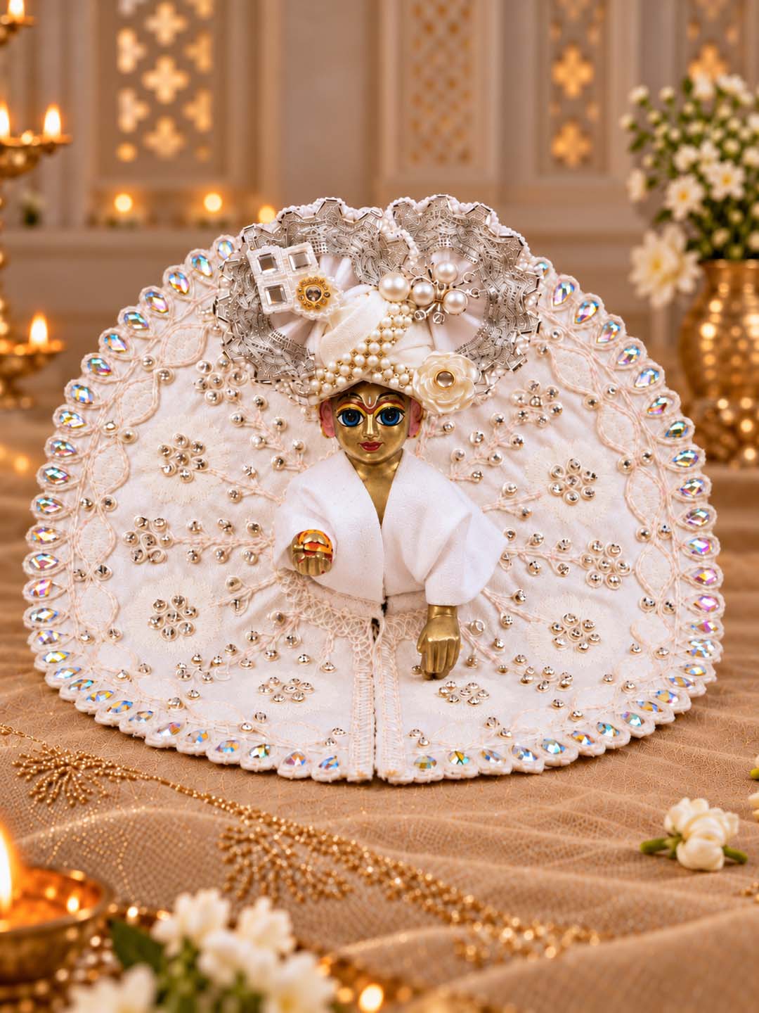 Induprabha Fancy Poshak | Laddu Gopal Gol Dress — product image 1