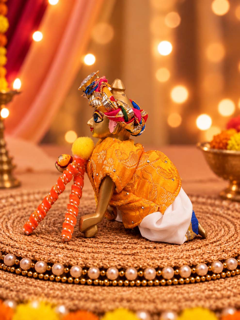 Garba Vaibhav Jacket Set with Dandiya For Kanha Ji — product image 3