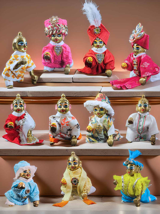 11 mini combo dresses laddu gopal thakurji kanha ji bal om poshak mathura online best Janmashtami for dress
