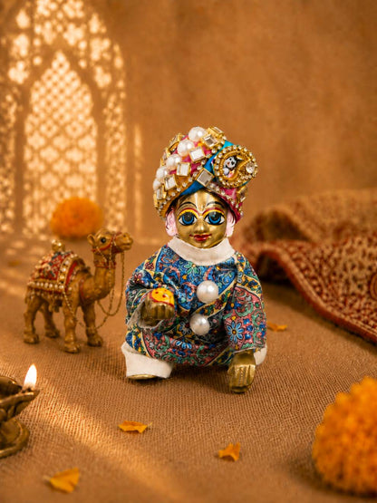 Rajvesh Rajasthani Style MultiColor Pagdi For Kanha Ji