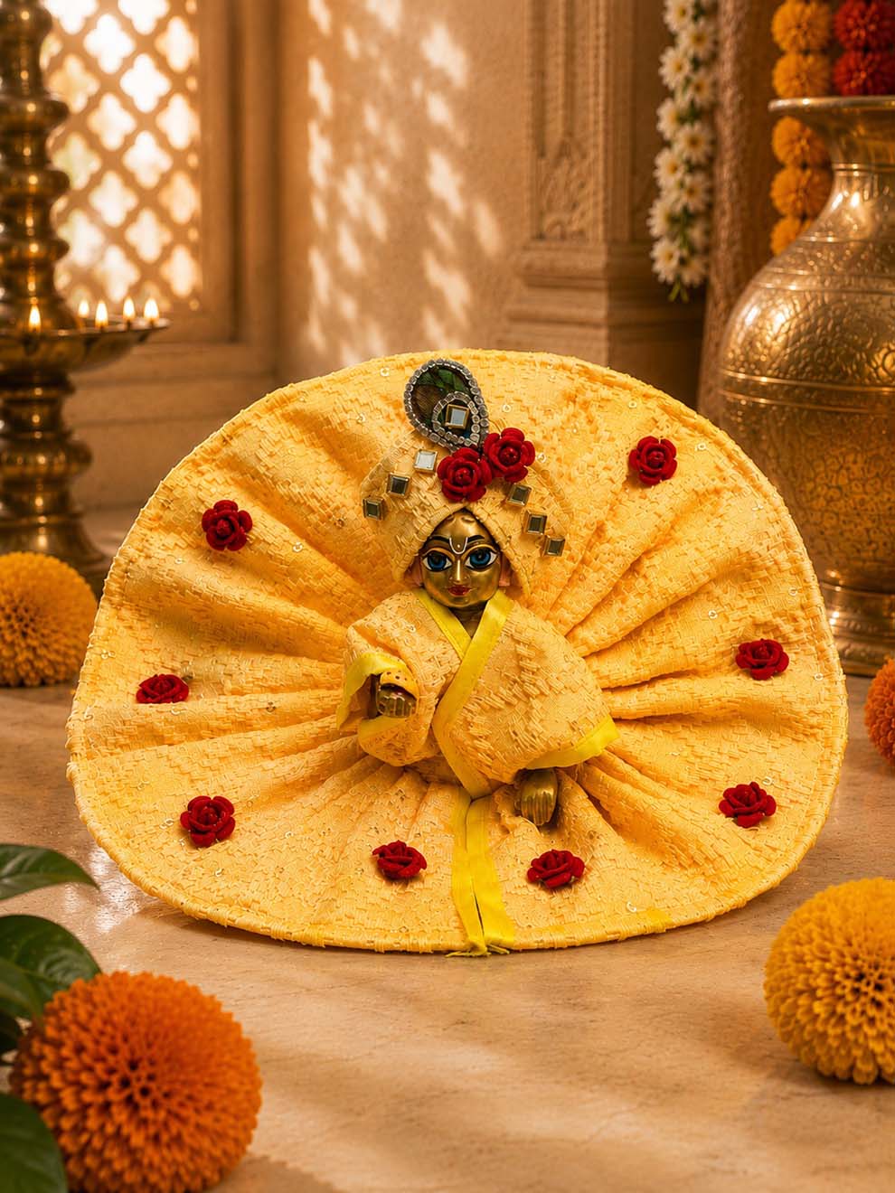 best Mathura wholesale manufacturer Laddu Gopal Dresses Online in India Winter Dress for Poshak Thakurji Kanha Ji Accessories Dhoti Kurta Set Pajama Aasan Janmashtami Special Summer Shringar Fancy Jacket Premium Festival Bistar Combo om poshak kanha thakurji bal lala lalla ladoo