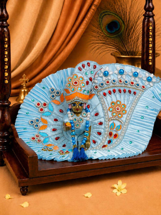 Chhayika Blue Fancy 4 Pc Poshak for Laddu Gopal Ji