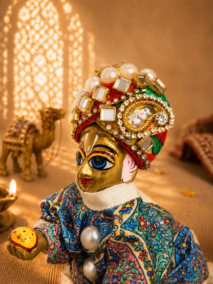 Rajvesh Rajasthani Style MultiColor Pagdi For Kanha Ji