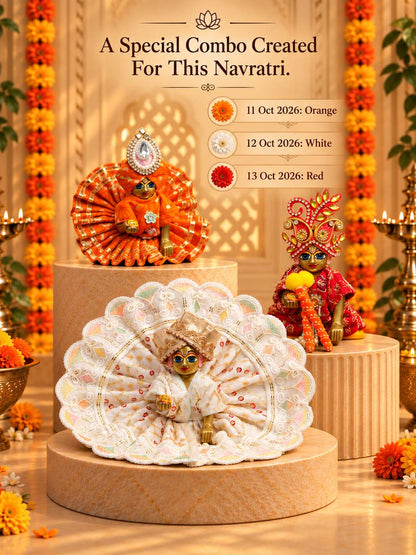 9 dress navratri best Mathura wholesale manufacturer Laddu Gopal Dresses Online in India Winter Dress for Poshak Thakurji Kanha Ji Accessories Dhoti Kurta Set Pajama Aasan Janmashtami Special Summer Shringar Fancy Jacket Premium Festival Bistar Combo om poshak kanha thakurji bal lala lalla ladoo