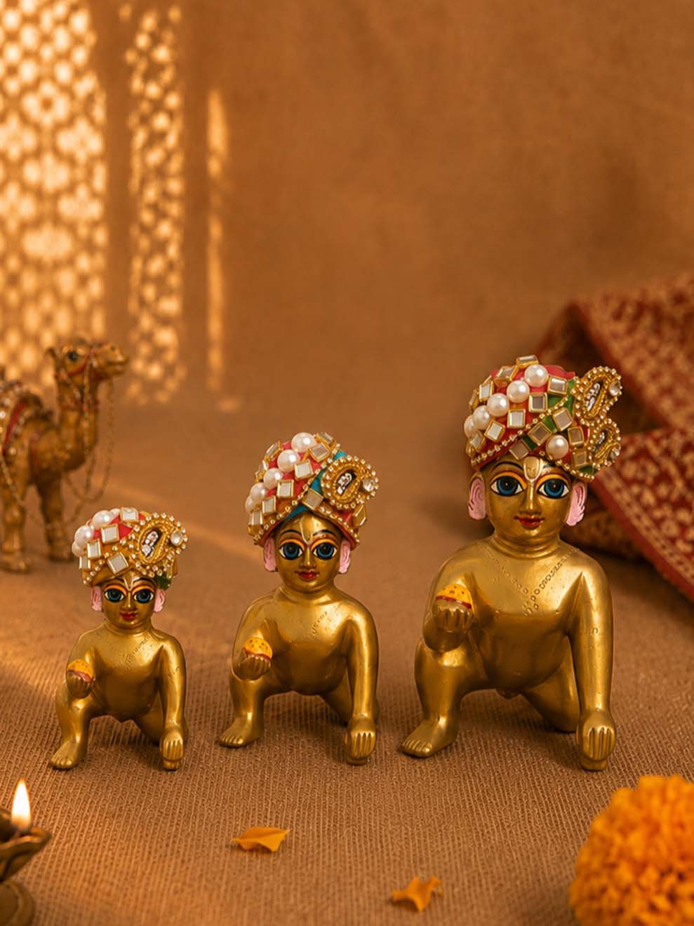 Rajvesh Rajasthani Style MultiColor Pagdi For Kanha Ji