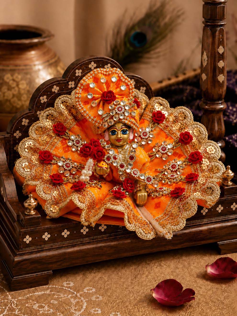best Mathura wholesale manufacturer Laddu Gopal Dresses Online in India Winter Dress for Poshak Thakurji Kanha Ji Accessories Dhoti Kurta Set Pajama Aasan Janmashtami Special Summer Shringar Fancy Jacket Premium Festival Bistar Combo om poshak kanha thakurji bal lala lalla ladoo