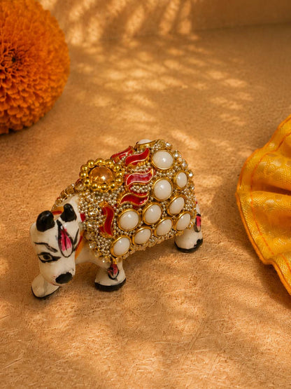 Small Fiber Designer Cow For Kanha Ji | Laddu Gopal Toy