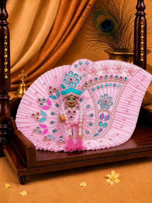 Chhayika Pink Fancy 4 Pc Poshak for Laddu Gopal Ji