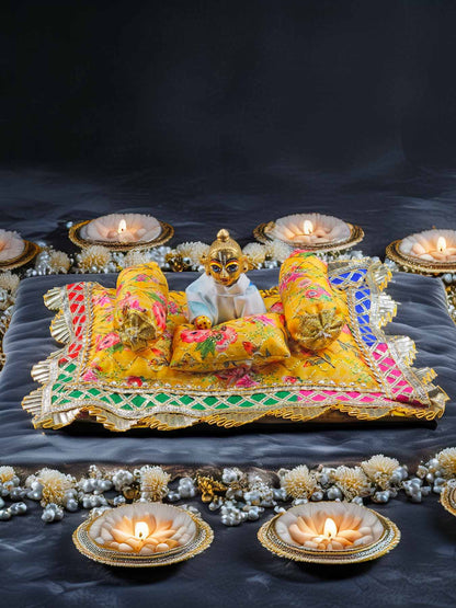 Phoolon ki Palna Janmashtami Special Bistar Set for Laddu Gopal Ji