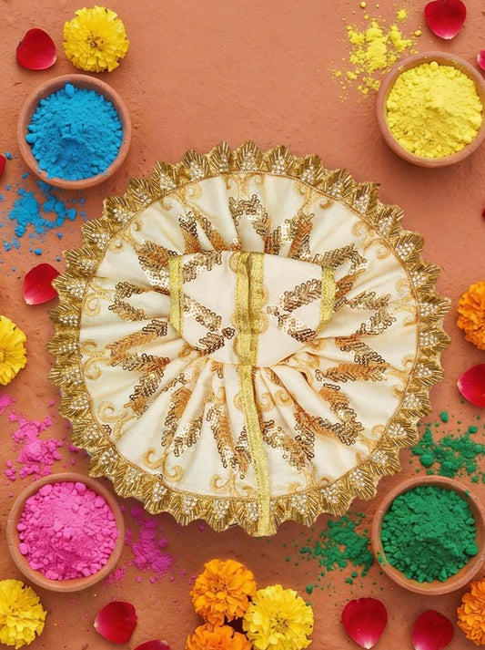 Divya Swarn Leher Kanha Ji Ki Poshak Dress