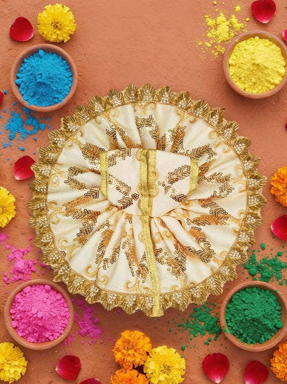 Divya Swarn Leher Kanha Ji Ki Poshak Dress