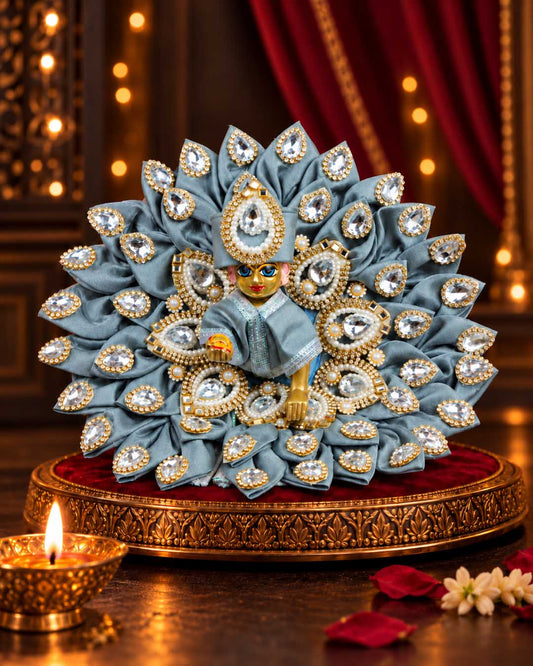 Chandra Shobha Grey Special Laddu Gopal Poshak