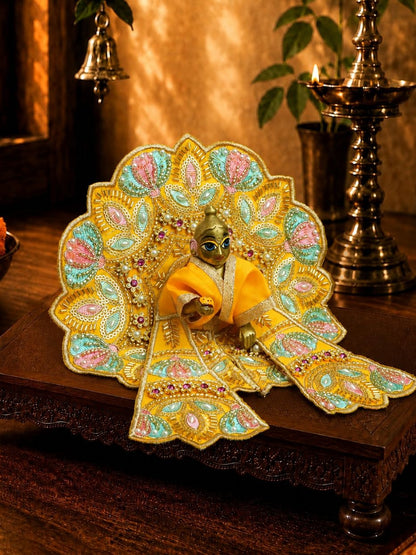 best Mathura wholesale manufacturer Laddu Gopal Dresses Online in India Winter Dress for Poshak Thakurji Kanha Ji Accessories Dhoti Kurta Set Pajama Aasan Janmashtami Special Summer Shringar Fancy Jacket Premium Festival Bistar Combo om poshak kanha thakurji bal lala lalla ladoo