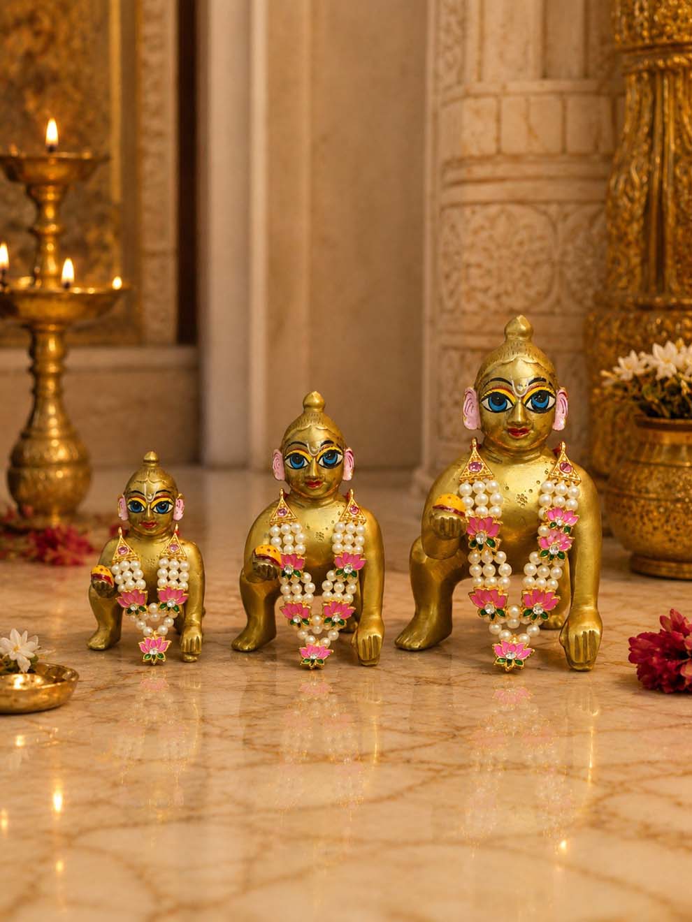 kamal best Mathura wholesale manufacturer Laddu Gopal Dresses Online in India Winter Dress for Poshak Thakurji Kanha Ji Accessories Dhoti Kurta Set Pajama Aasan Janmashtami Special Summer Shringar Fancy Jacket Premium Festival Bistar Combo om poshak kanha thakurji bal lala lalla ladoo