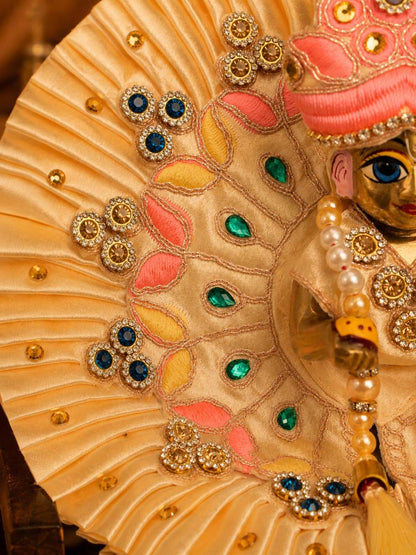 Chhayika Beige Fancy 4 Pc Poshak for Laddu Gopal Ji