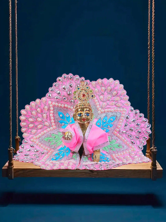 Pearl Elegance Pink Laddu Gopal Poshak