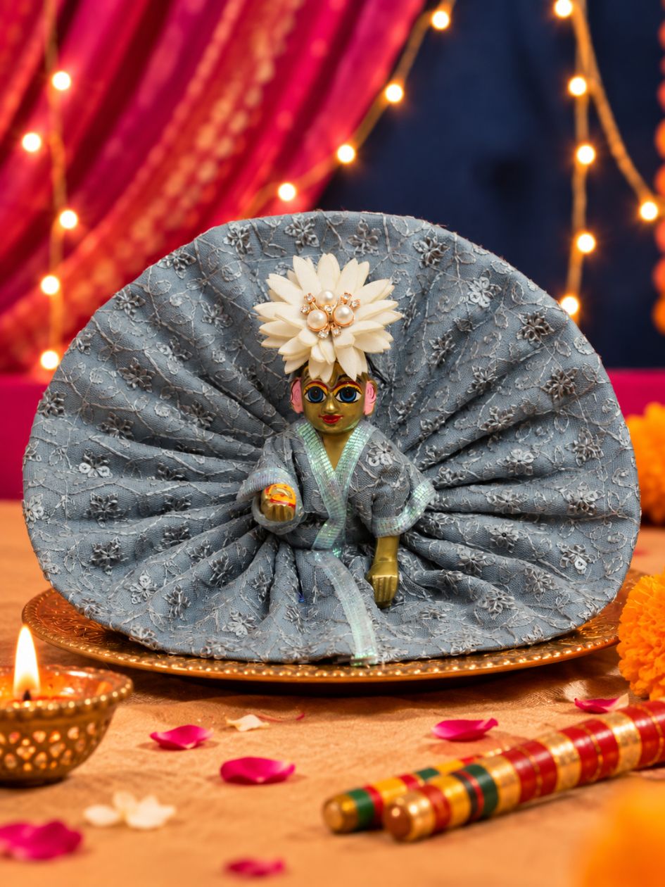 Madhavshree Grey Navratri Special Laddu Gopal Poshak — product image 1